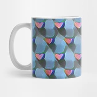 Painted Pink Paper Hearts (MD23Val008) Mug